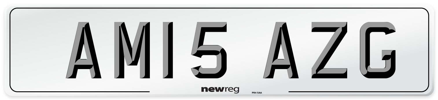AM15 AZG Number Plate from New Reg